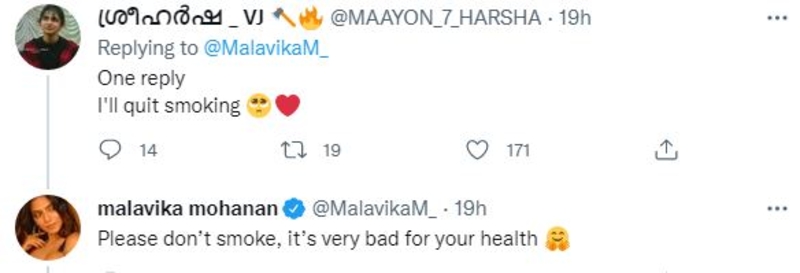 Malavika mohan answers trending