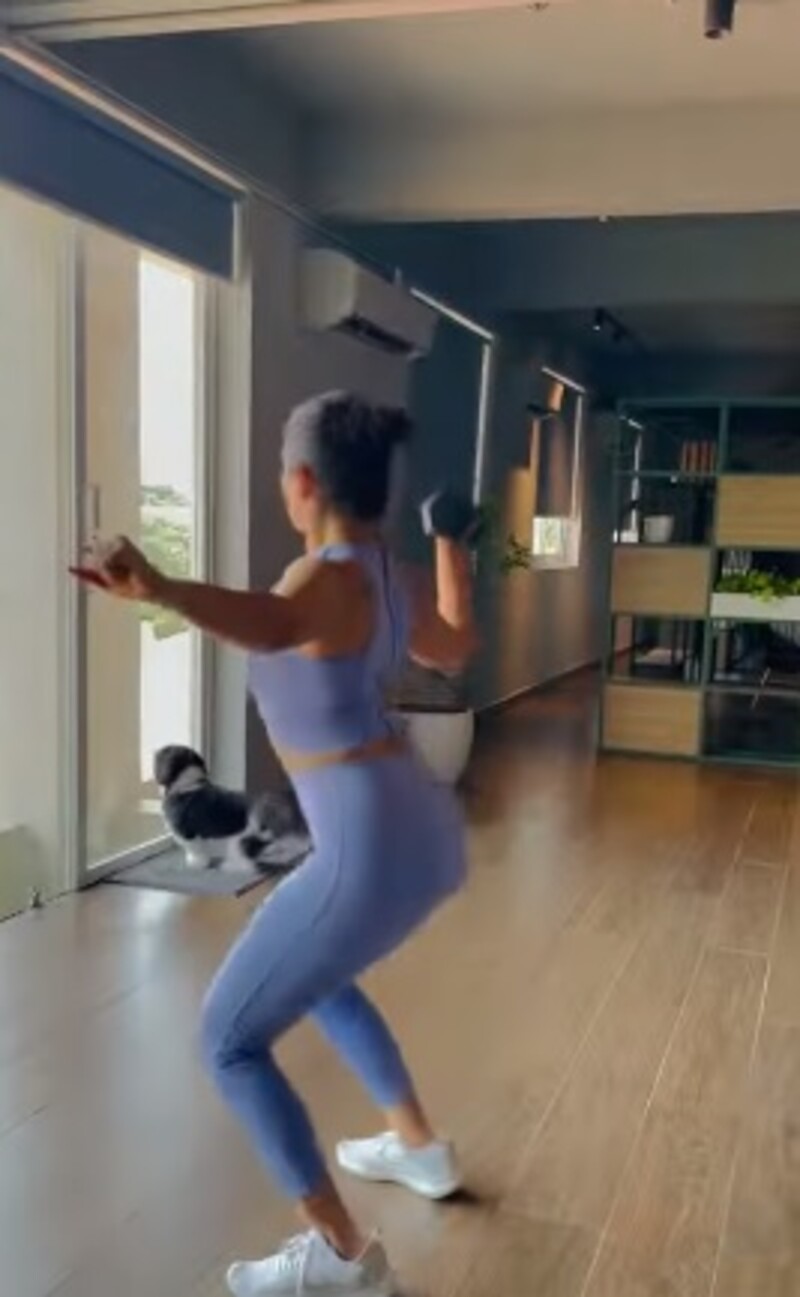 Dhansuh heroine workout video viral