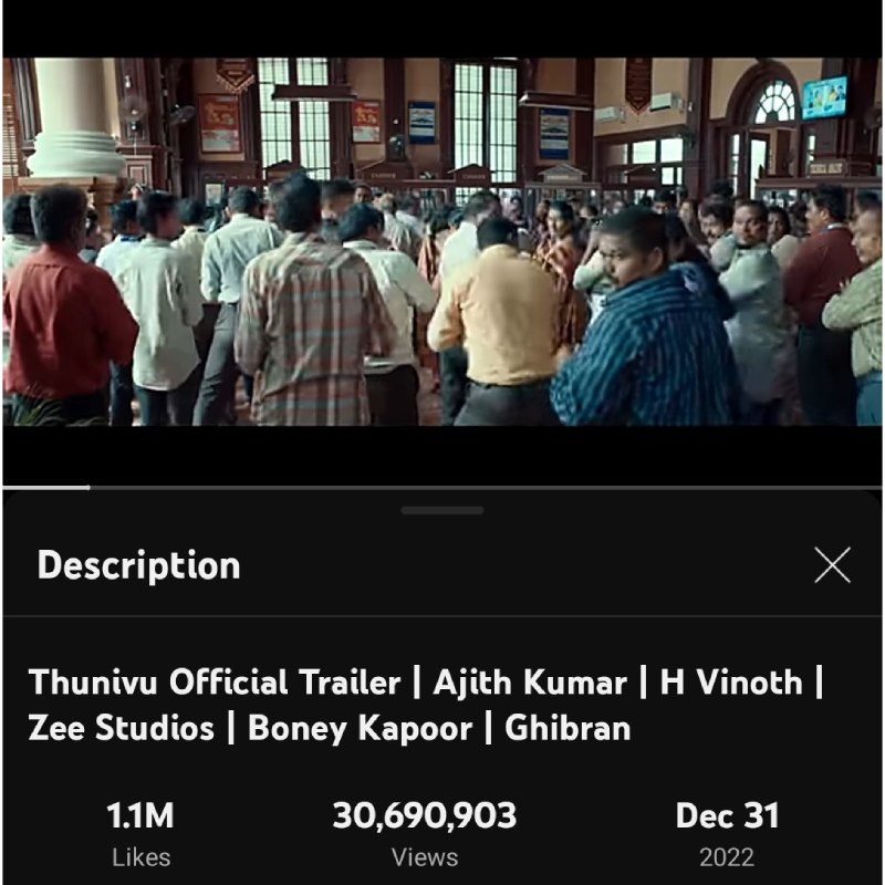 Thunivu trailer hits 50 million views