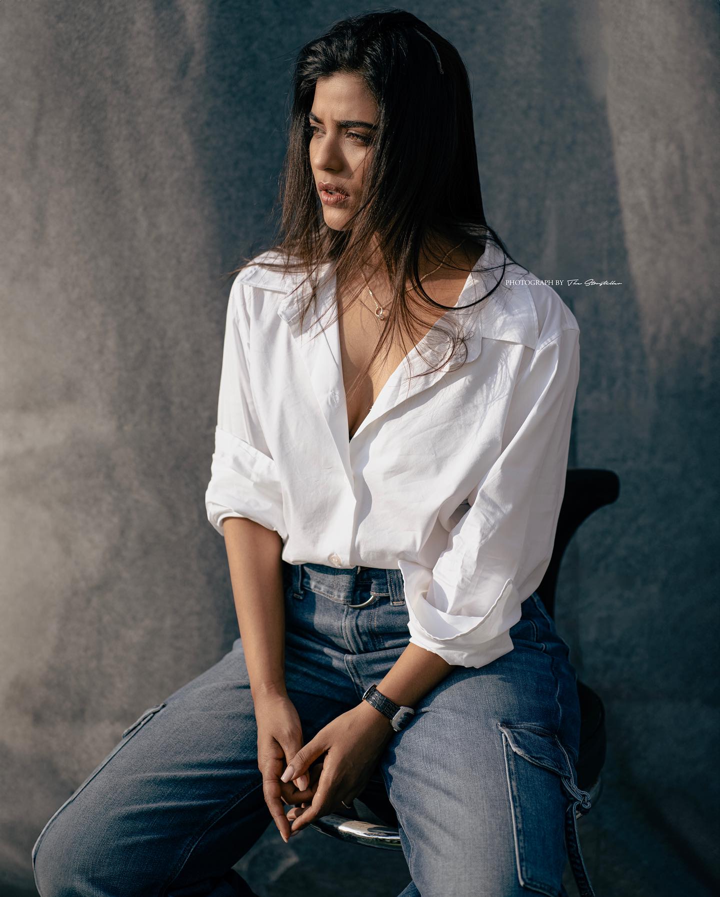 Aishwarya rajesh on white shirt clicks