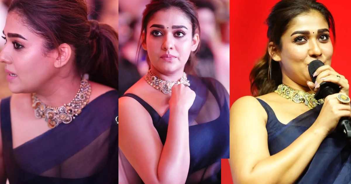 Nayanthara in blue saree