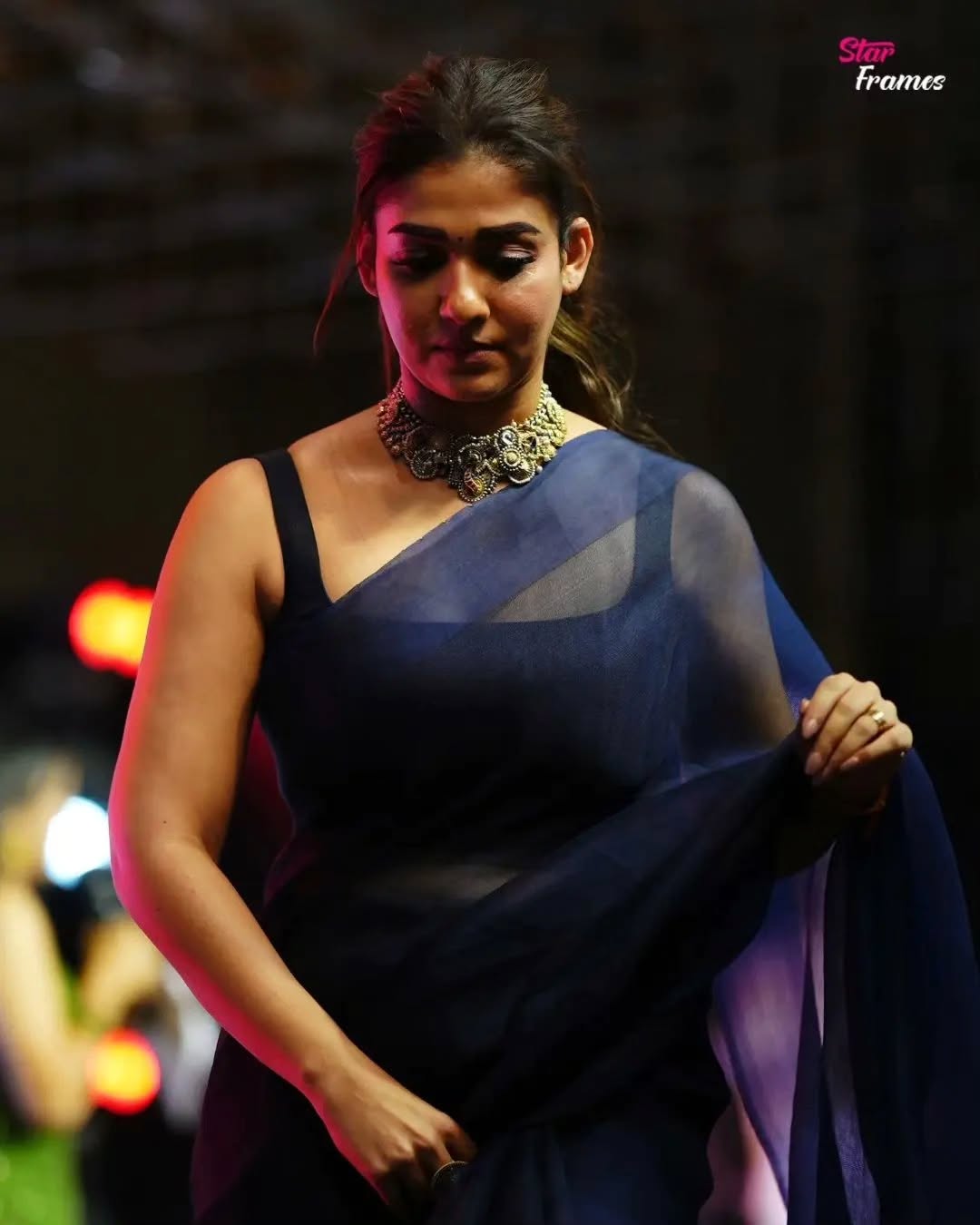 Nayanthara in blue saree
