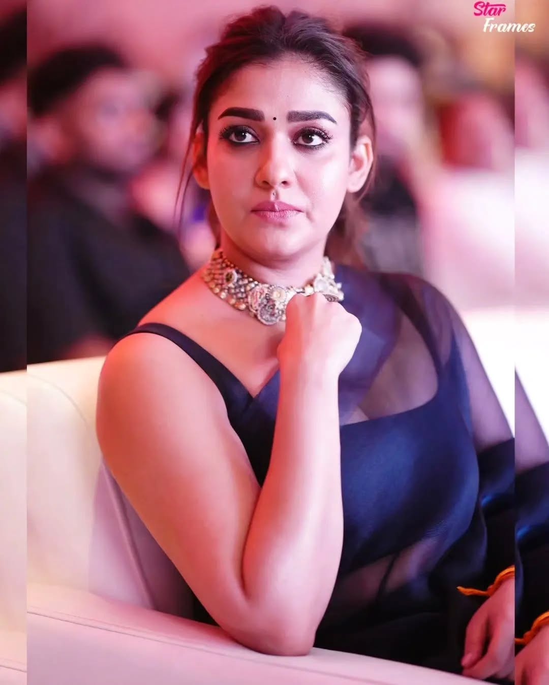 Nayanthara in blue saree