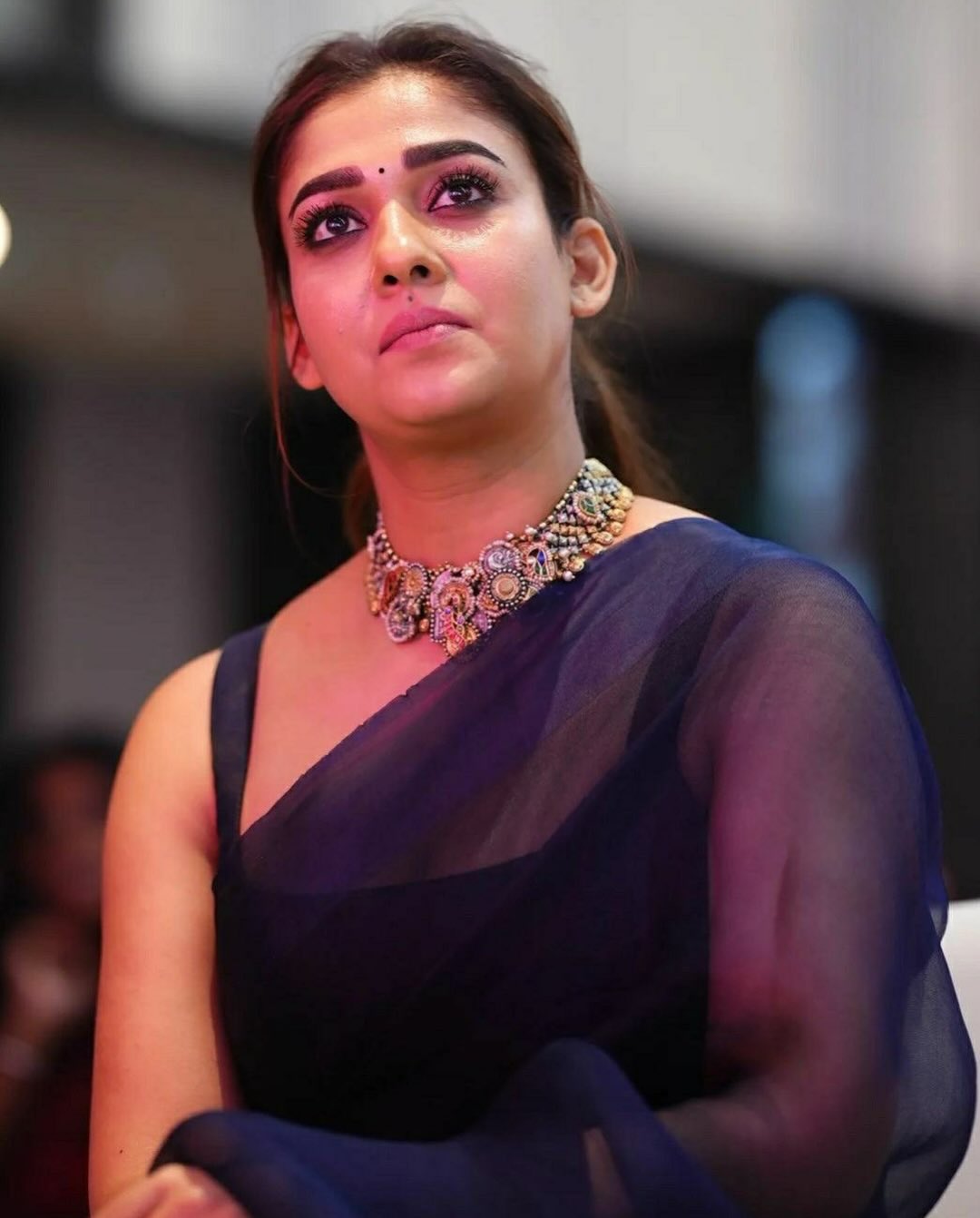 Nayanthara in blue saree