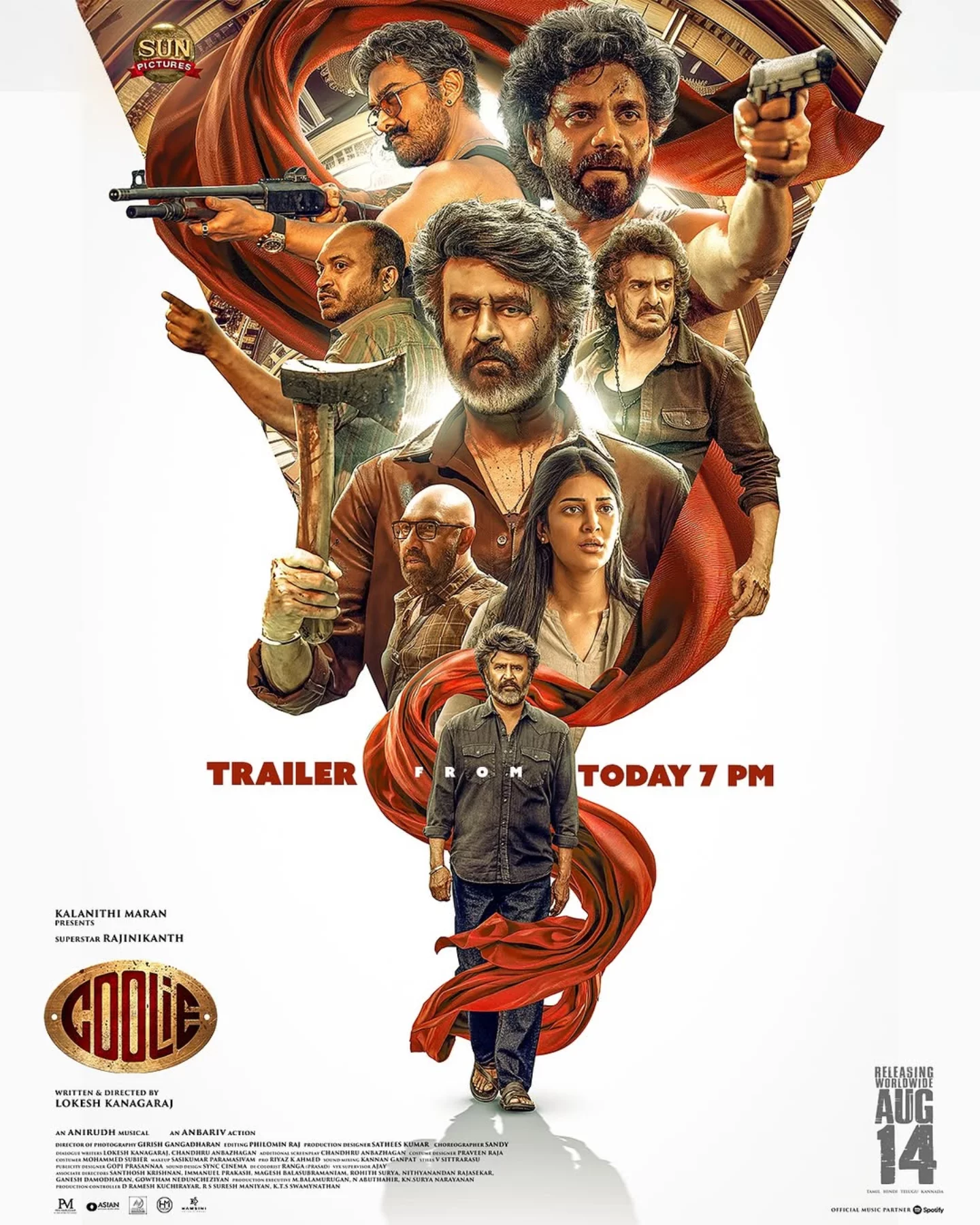 Coolie tcoolietrailer lokeshkanagaraj rajinikanth