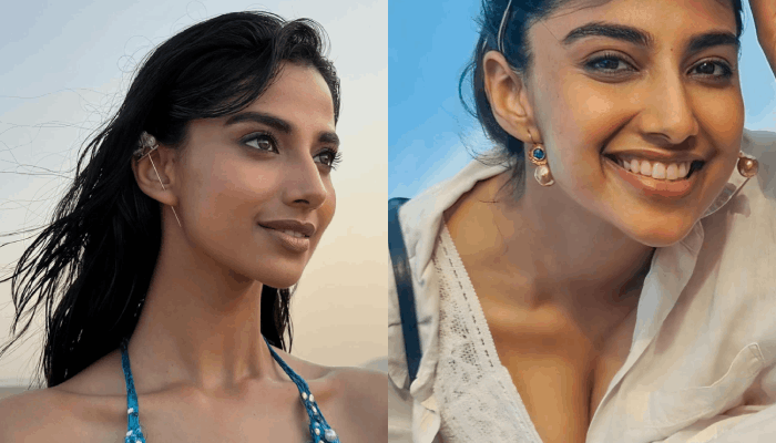 Menakshi chaudhary in hot dress