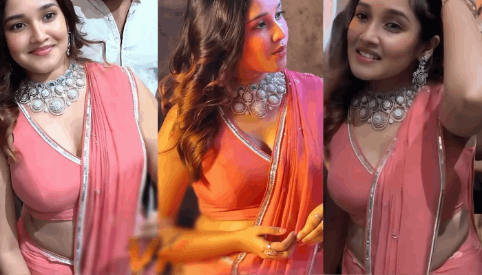 Anikha surendran in onam saree hot