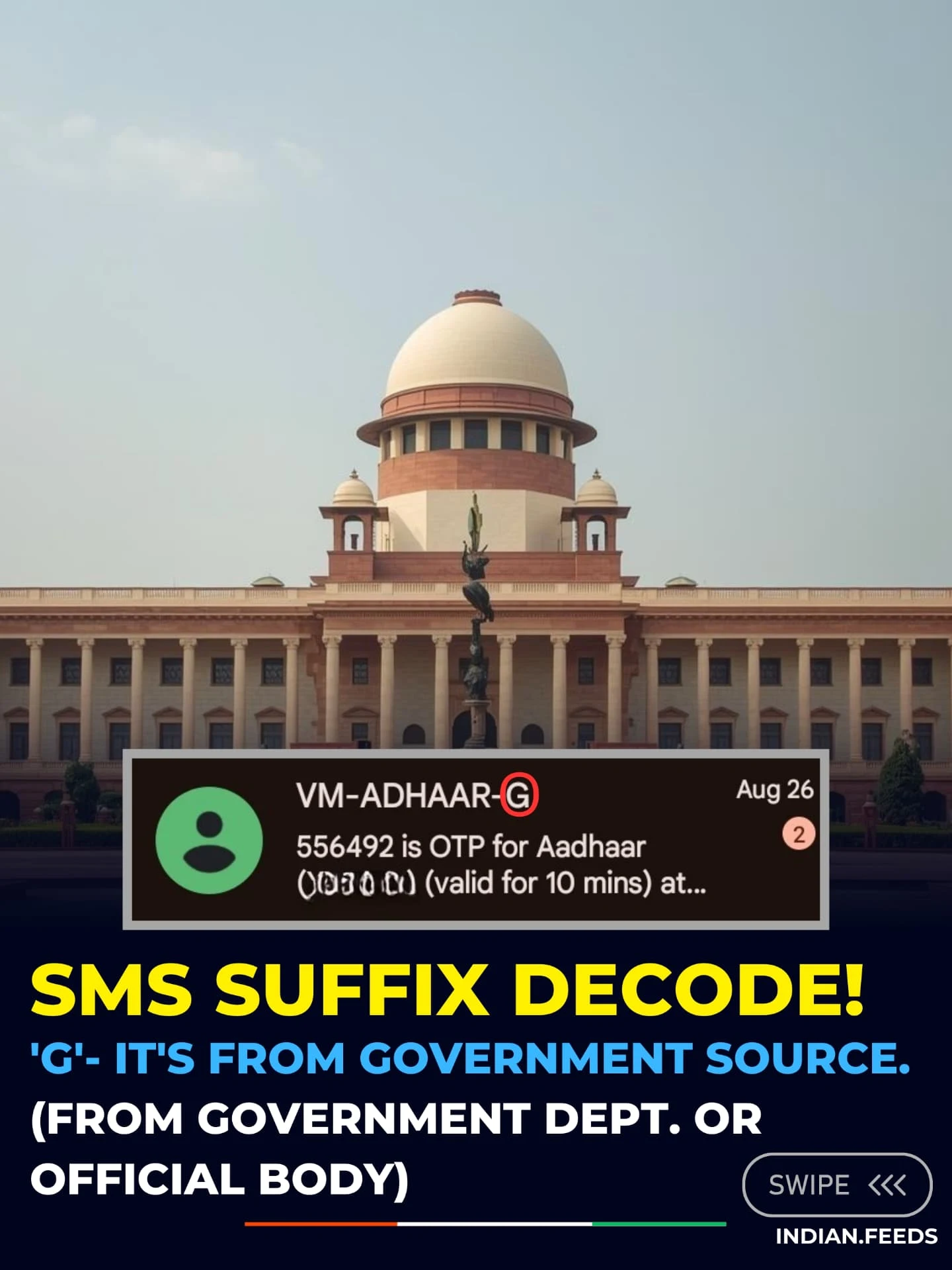 Sms code meaning awarness goverment