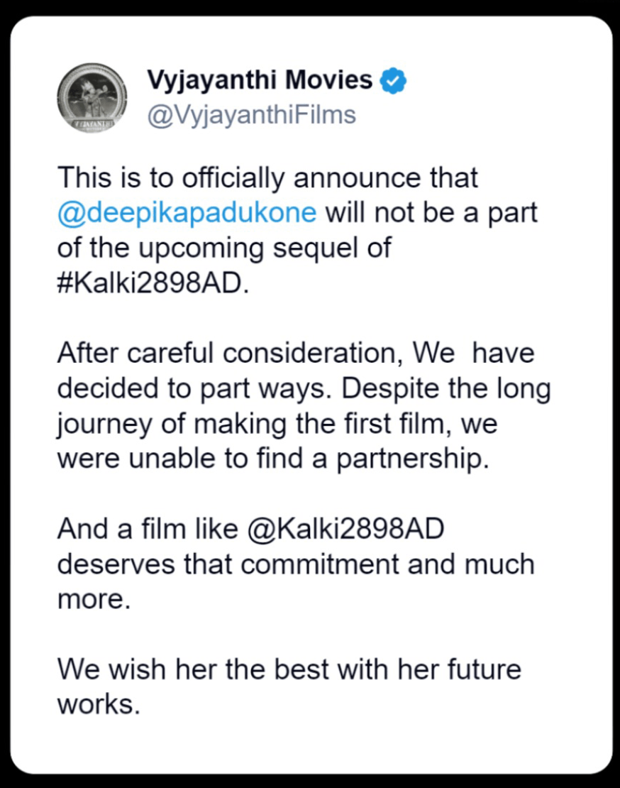 Deepika removed in kalki her deman
