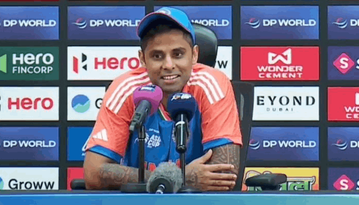 Suriya kumar in press conference in asia cup