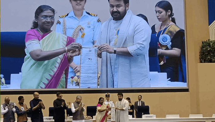 Mohanlal dadasahebphalkeaward getting movement video viral
