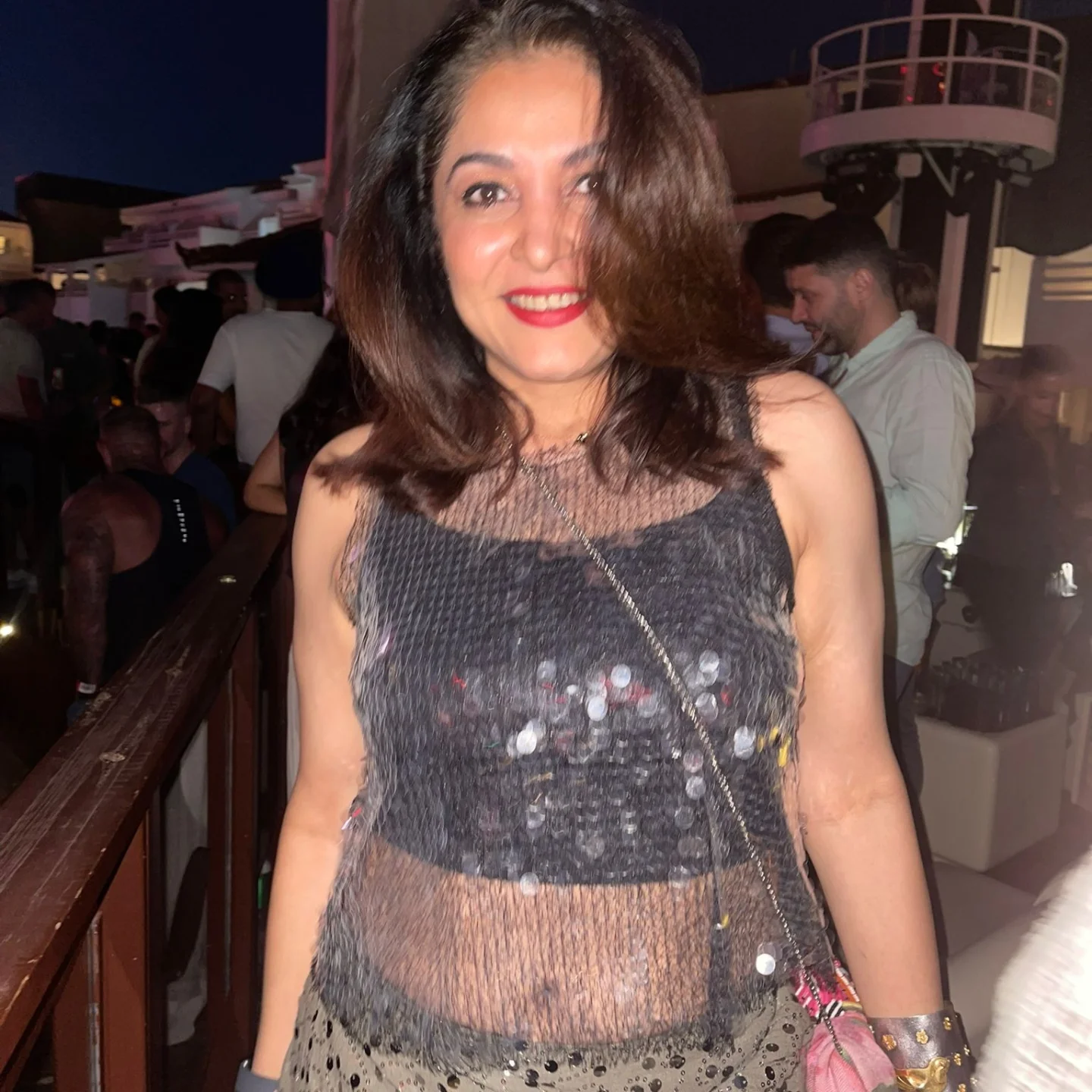 Ramyakrishnan in a party