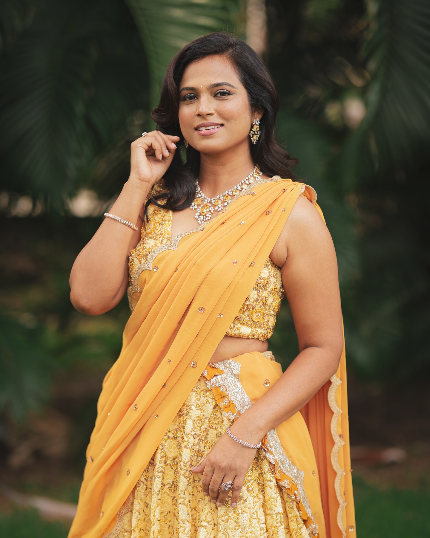 Ramya pandian in saree